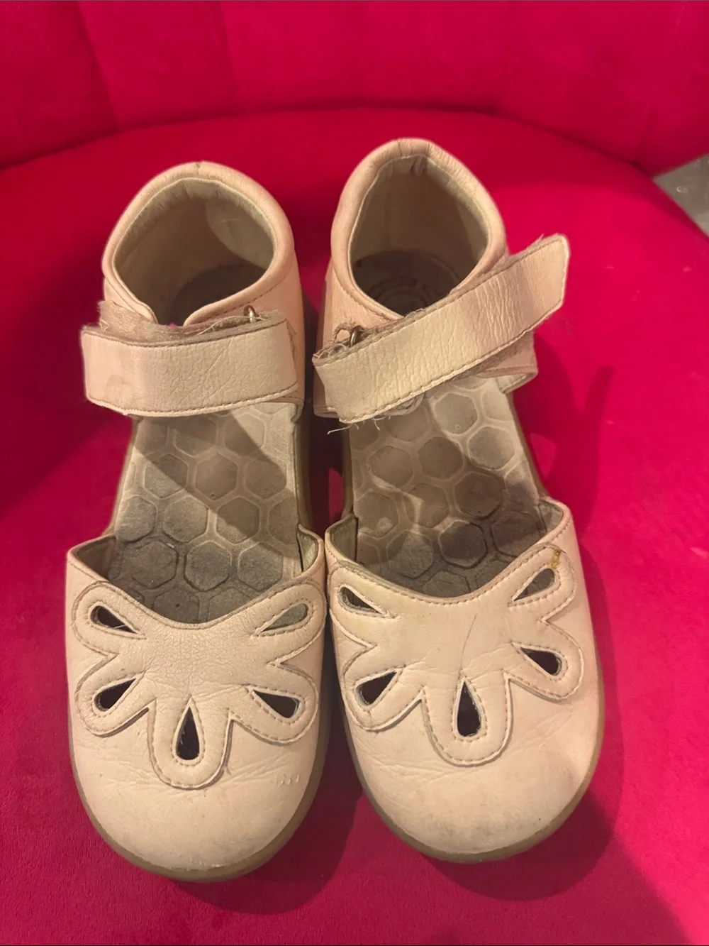 Livie & Luca Beige Cutout Mary Jane Girls' Shoes